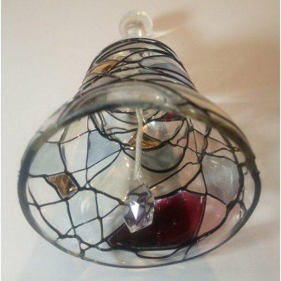 Vintage 1980's Handheld Bell  -  Calypso Mosiac Pattern - Picture 4 of 4